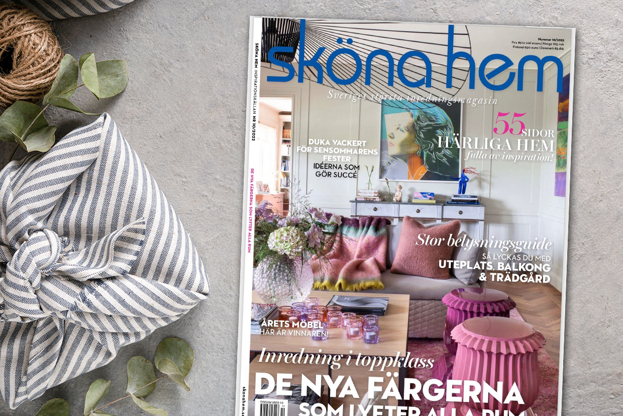 Sköna Hem on Ruotsin johtava sisustuslehti, joka esittelee länsinaapurin kauneimpia koteja. Tutustu tarjouksiimme ja tilaa Sköna Hem Suomeen jo tänään.