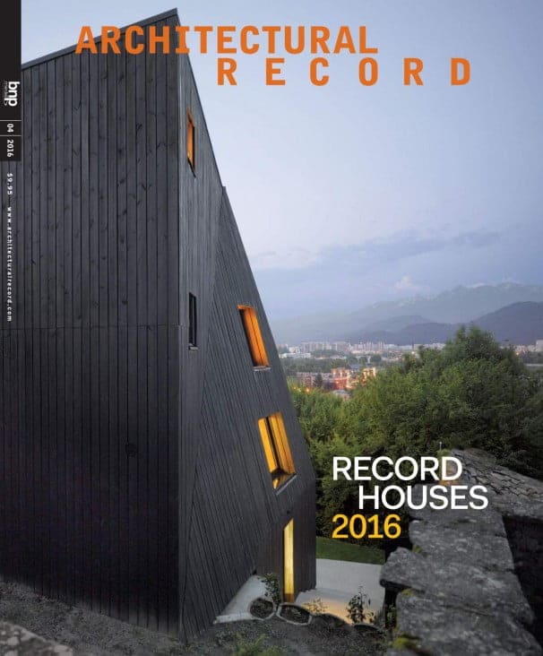 Architectural Record 4/2016. Record Houses 2016.