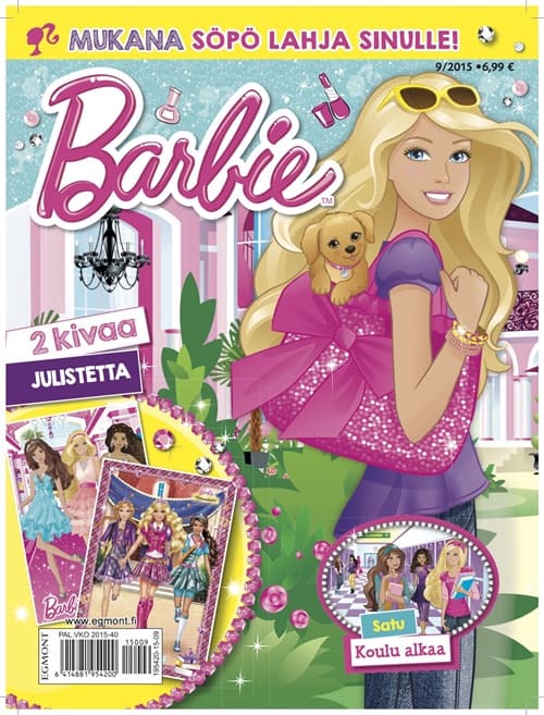 Barbie 9/2015: Satu - Koulu alkaa. 2 kivaa julistetta. Mukana söpö lahja sinulle.