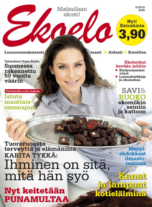 Ekoelo 2/2014. Karita Tykkä. Ekoherkut juhliin.